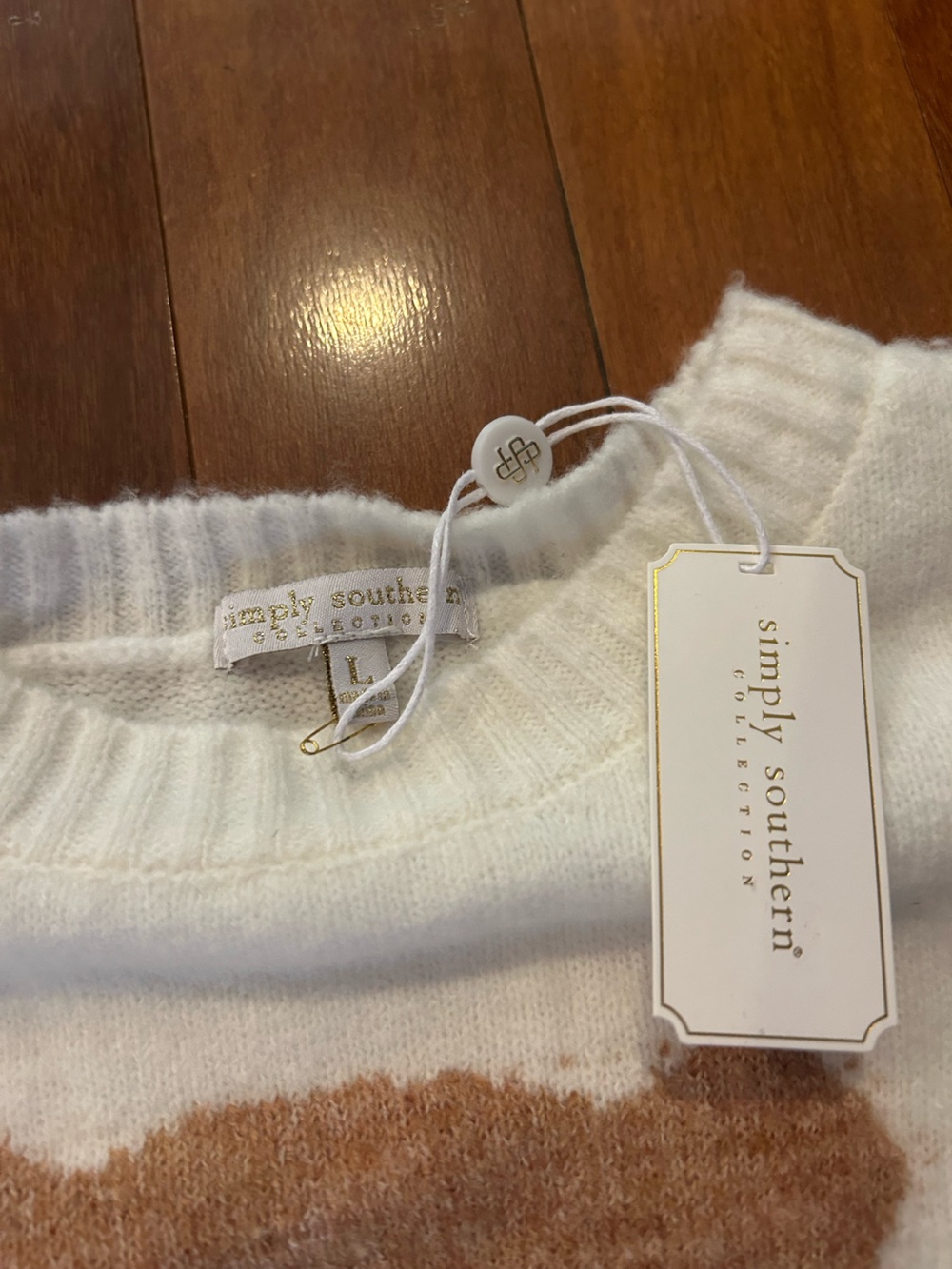 Simply Southern Anastasia Crew Neck Sweater  size L NWT - Picture 8 of 8